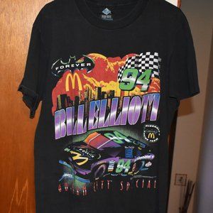 Vintage 1990's Bill Elliot Batman Forever Gotham City special NASCAR t-shirt.